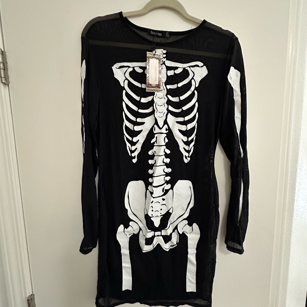 Skeleton Mesh Halloween Dress